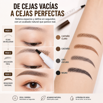 Fine Sketch Pro – Lápiz 2 en 1 para Cejas y Barba